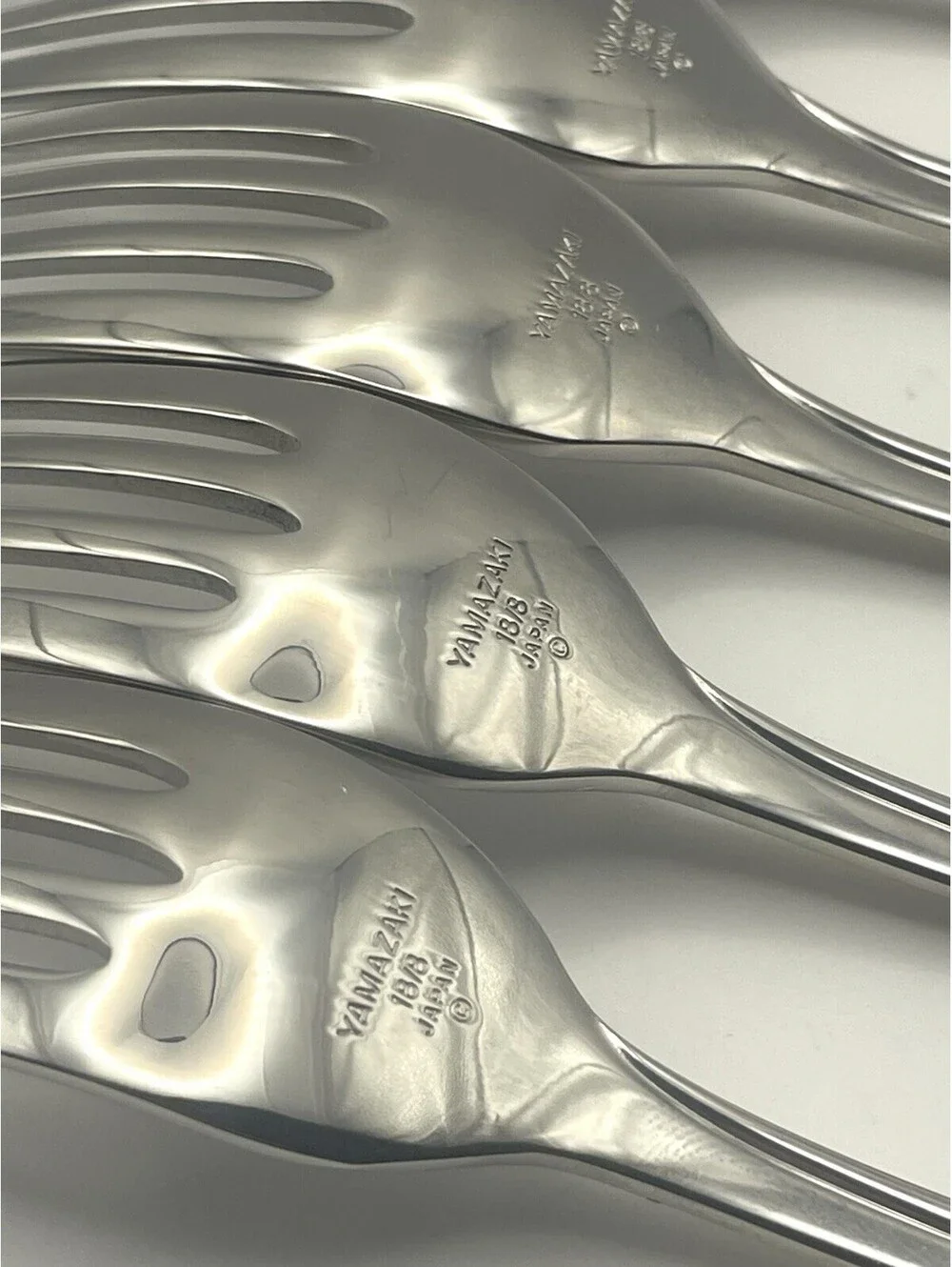 (5) Yamazaki IRIS GOLD Stainless 18/8 Japan Dinner Fork Lot ~ 7.75”